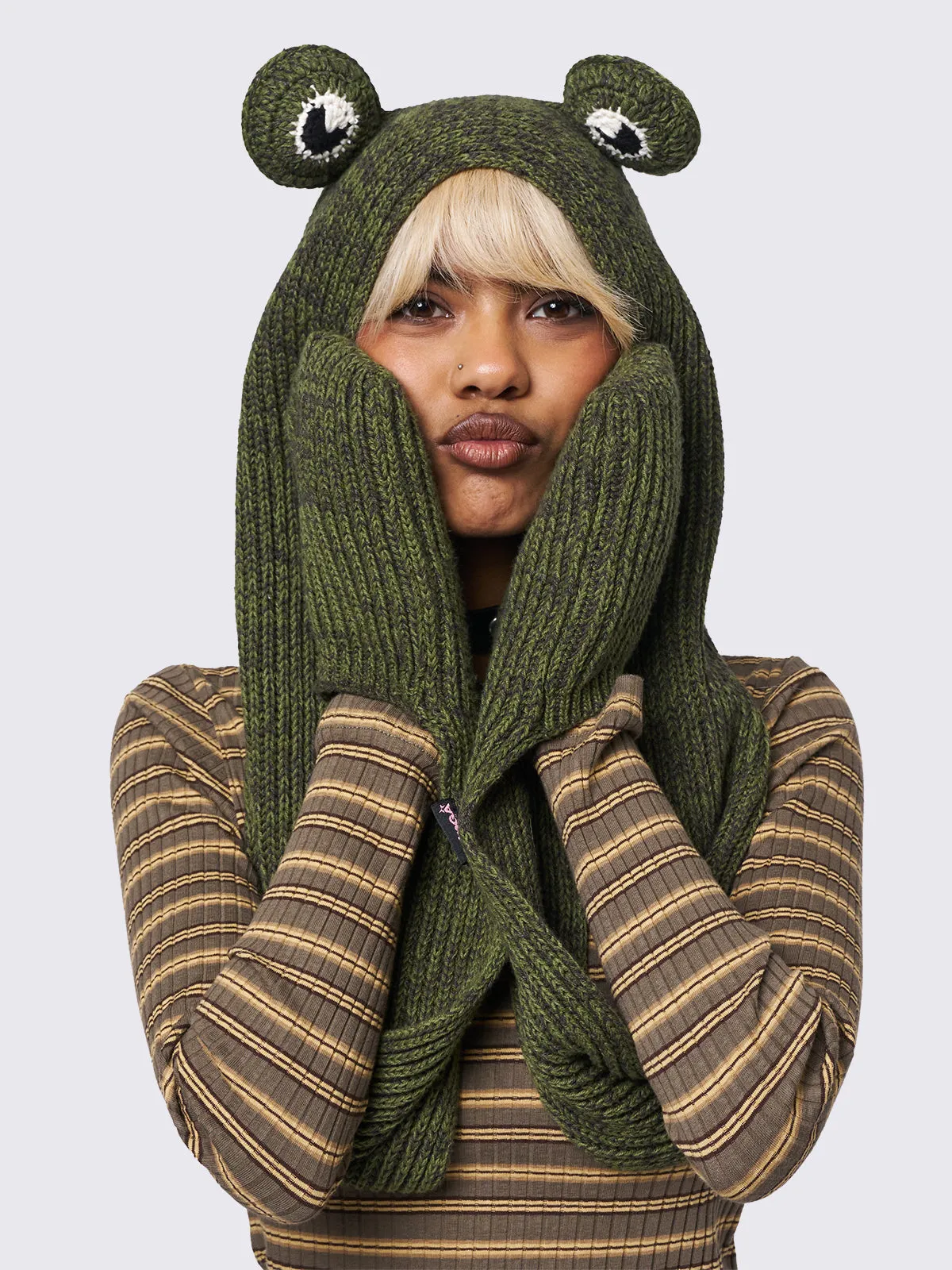 Ribbit Hooded Scarf