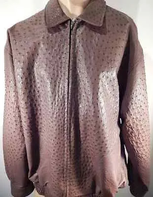 Safari Chocolate All-Over Ostrich Quill Skin Jacket