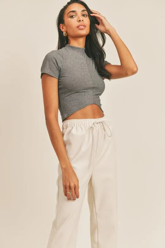 Sage The Label Reyna Mockneck Crop Top