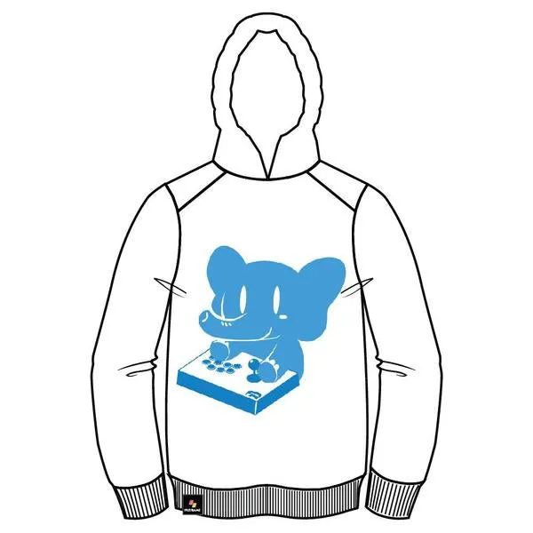 SANWA DENSHI ELEPHANT BUTTON MASHER PULLOVER HOODIE