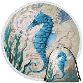 Seahorse Love Towel   Backpack