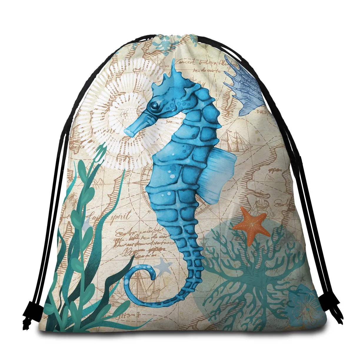 Seahorse Love Towel   Backpack