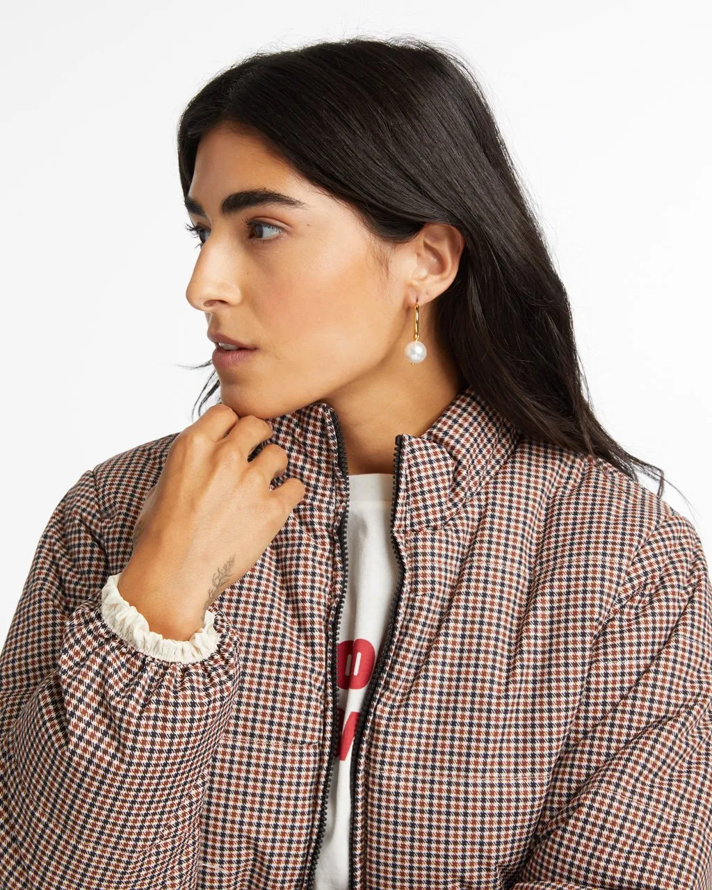 Short Checked Jacket