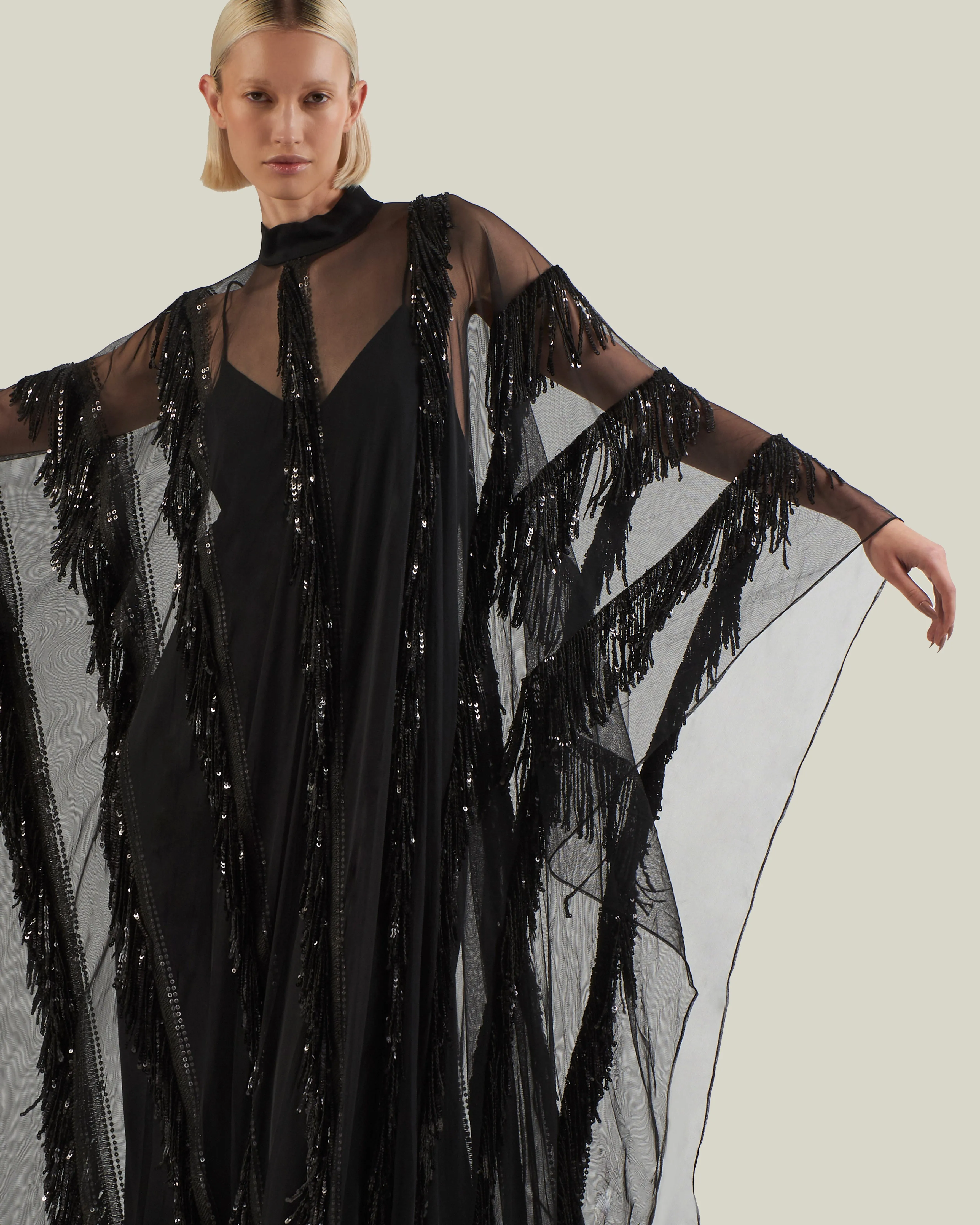 Showgirl Kaftan in Black