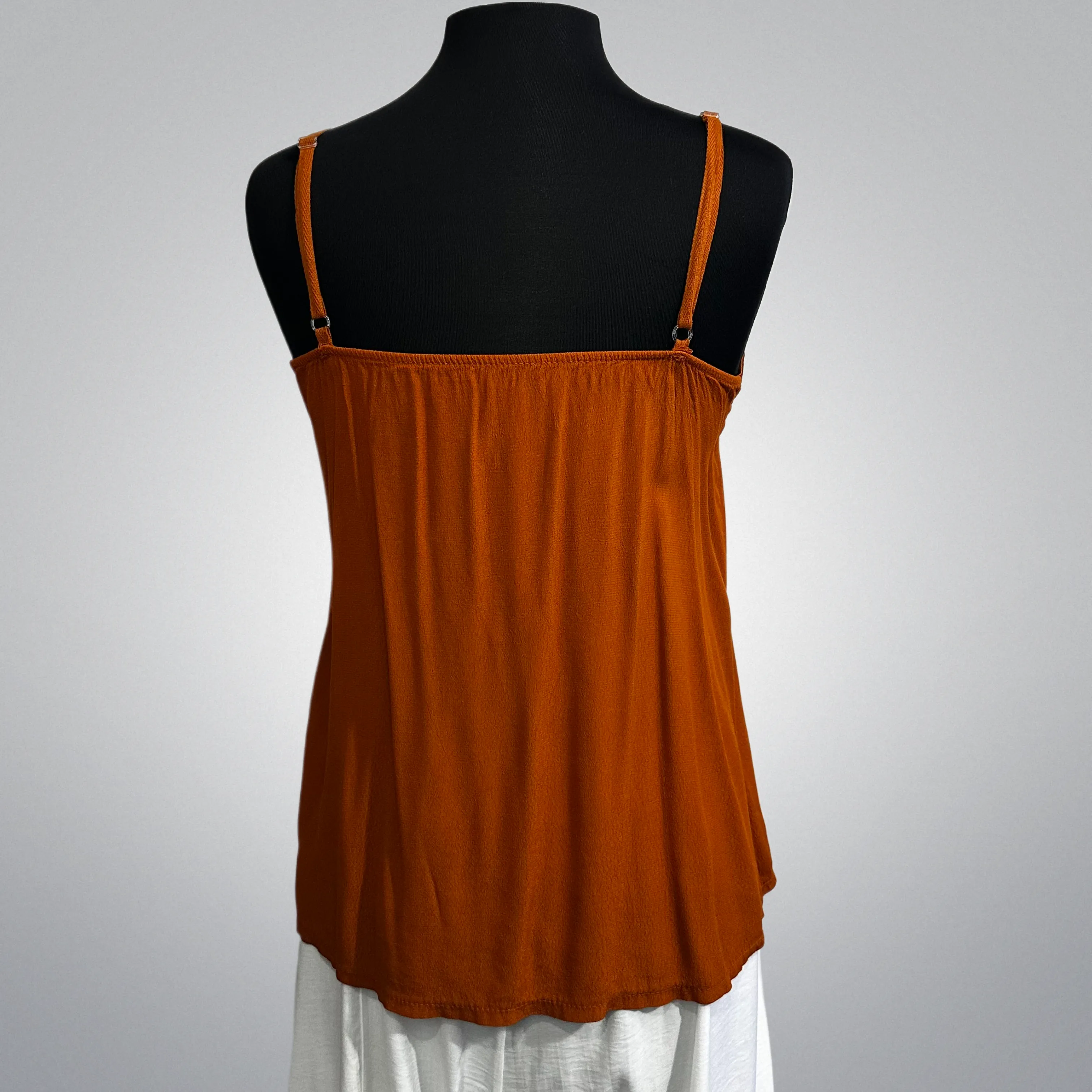 Sleeveless Top With Satin V-Neck