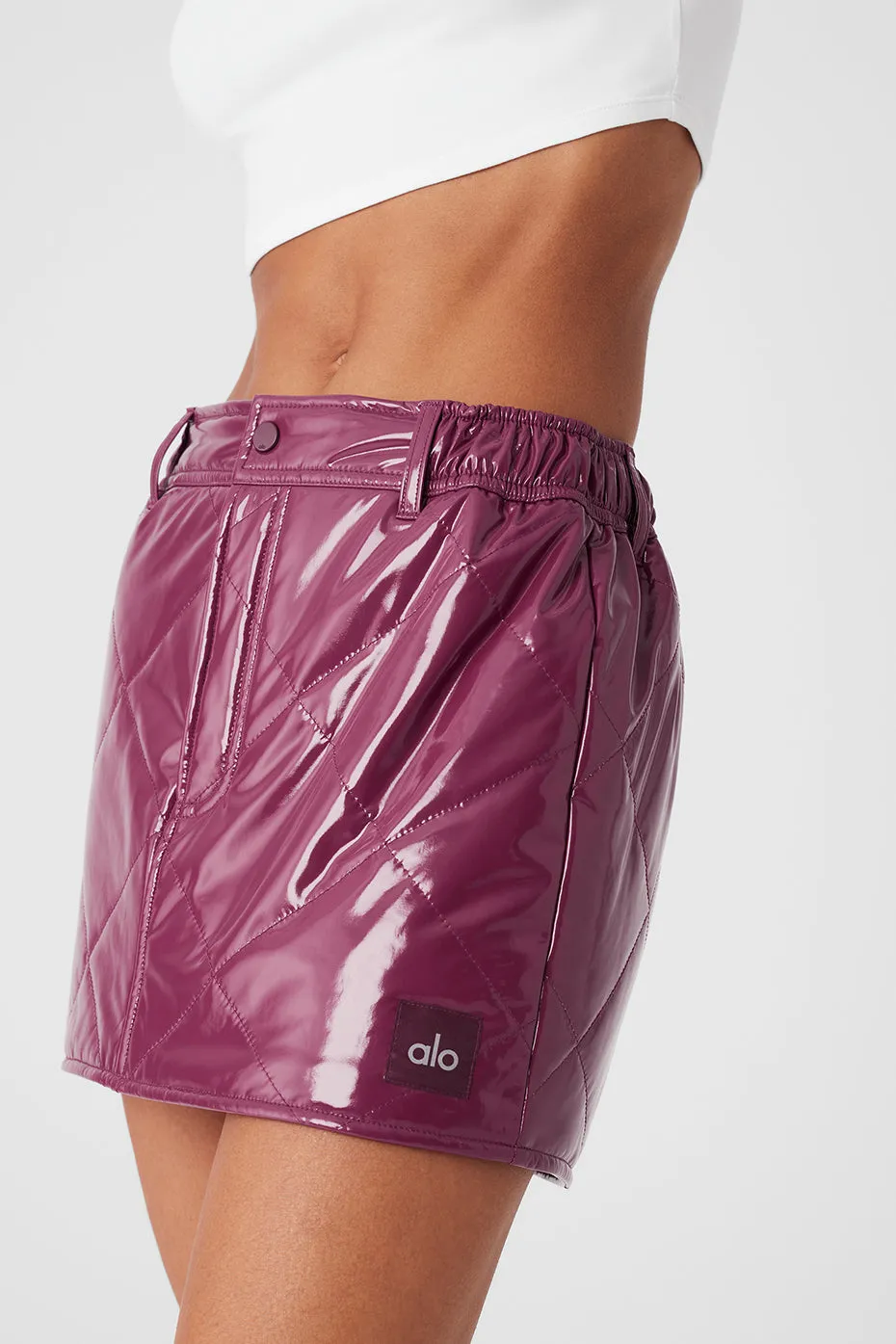 Snomoto Puffer Mini Skirt - Wild Berry