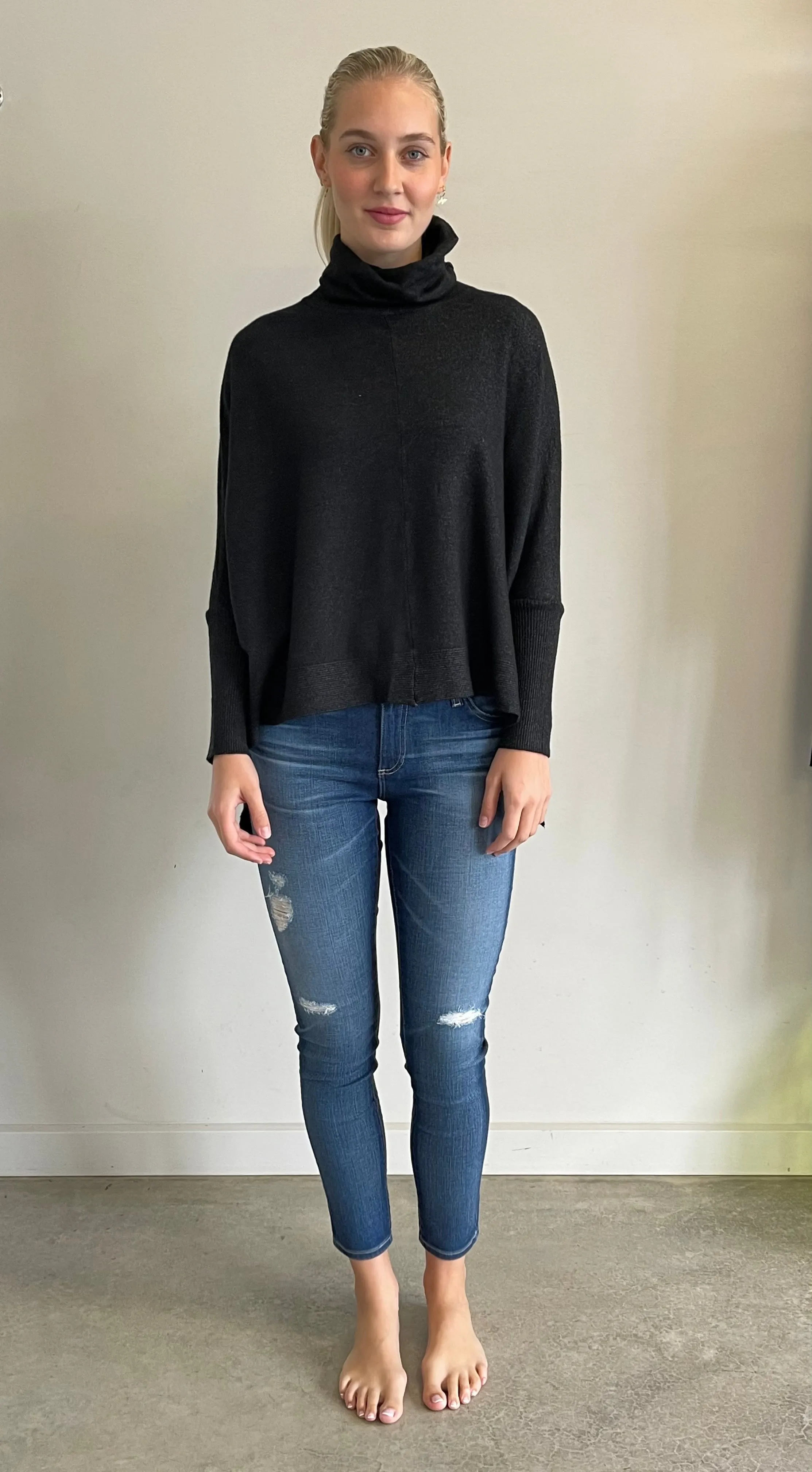 SPENCER ROLL NECK KNIT IN MIDNIGHT