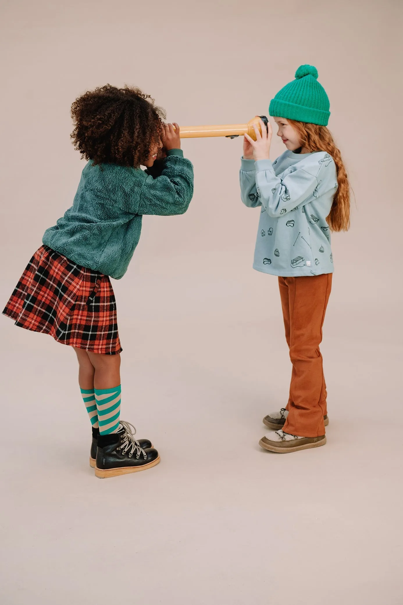 Sproet & Sprout Skirt Flannel Check | Barn Red