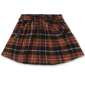 Sproet & Sprout Skirt Flannel Check | Barn Red