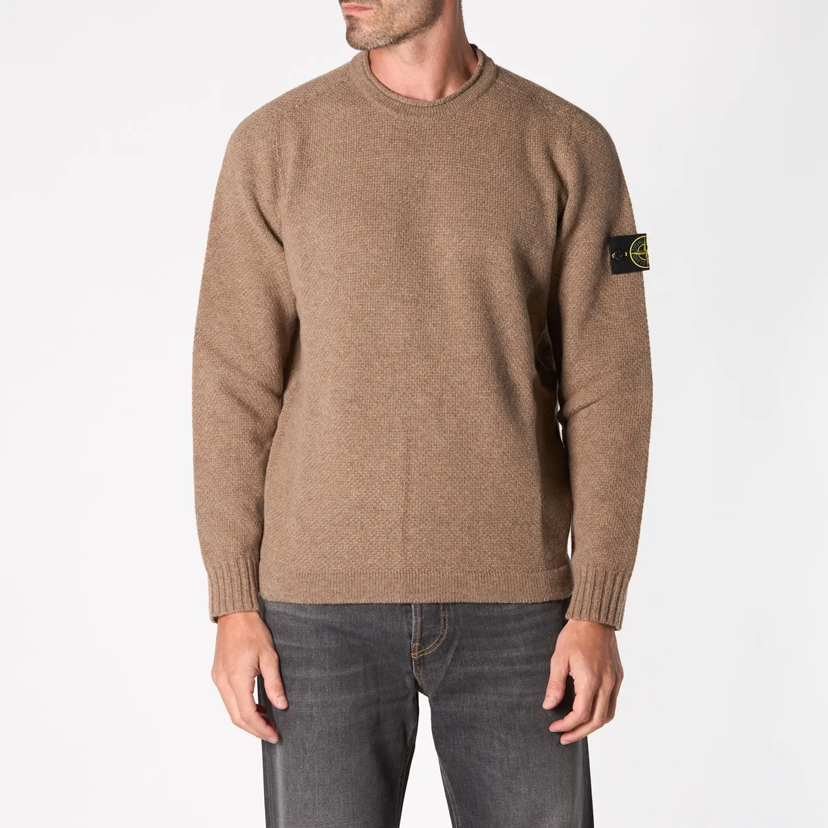 STONE ISLAND SWEATER 8115568A3 V0075 BROWN