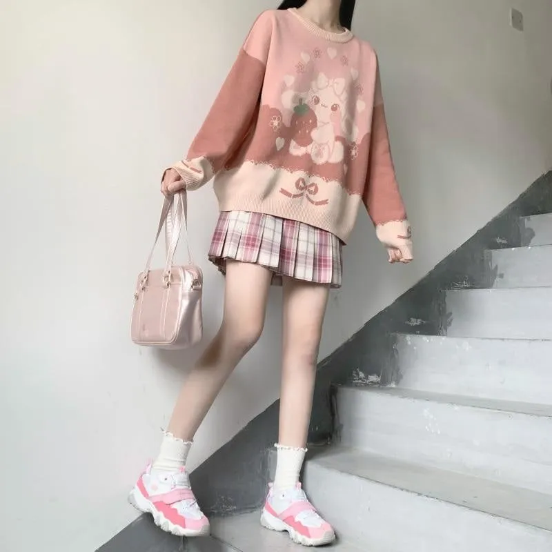 Strawbunny Knit Pullover