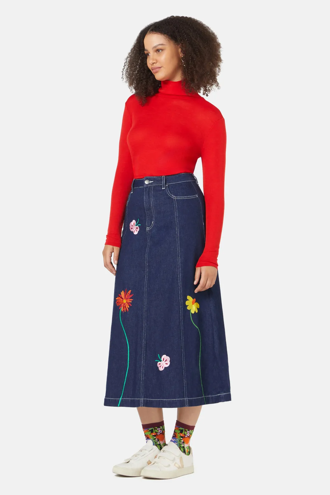 Suncatcher Maxi Denim Skirt