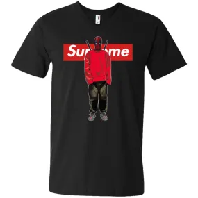 Supreme Deadpool Hiphop T-shirt Men V-Neck T-Shirt