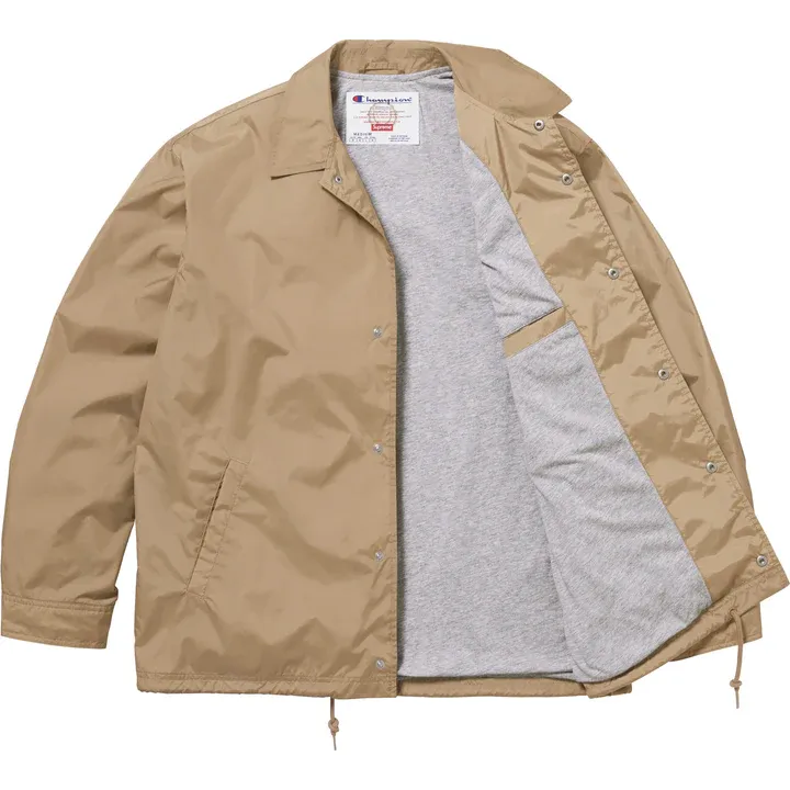 Supreme x Champion Tan Coaches Jacket