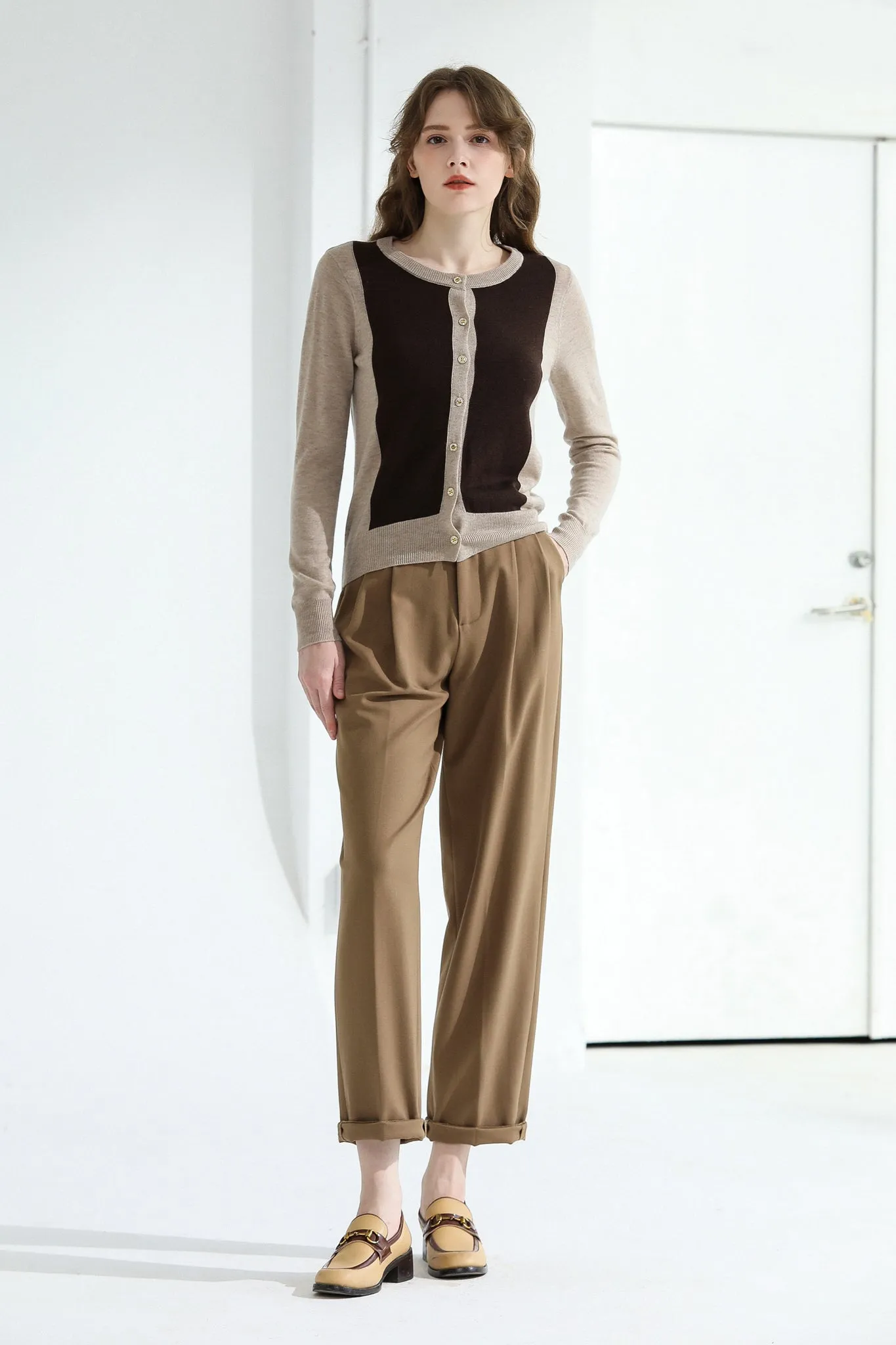 Sylphide | Dorothy Two Tone Wool Cardigan