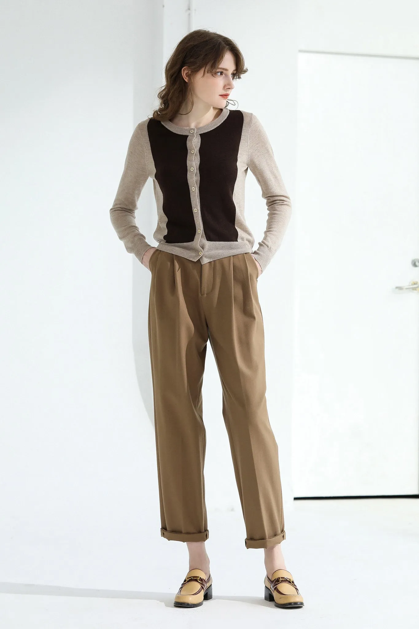 Sylphide | Dorothy Two Tone Wool Cardigan