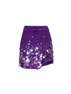 Tabitha Mini Skirt - Grape Wine