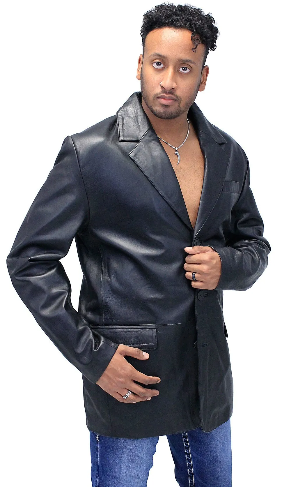 TALL Men's Lambskin Leather Blazer #M3BBGKT