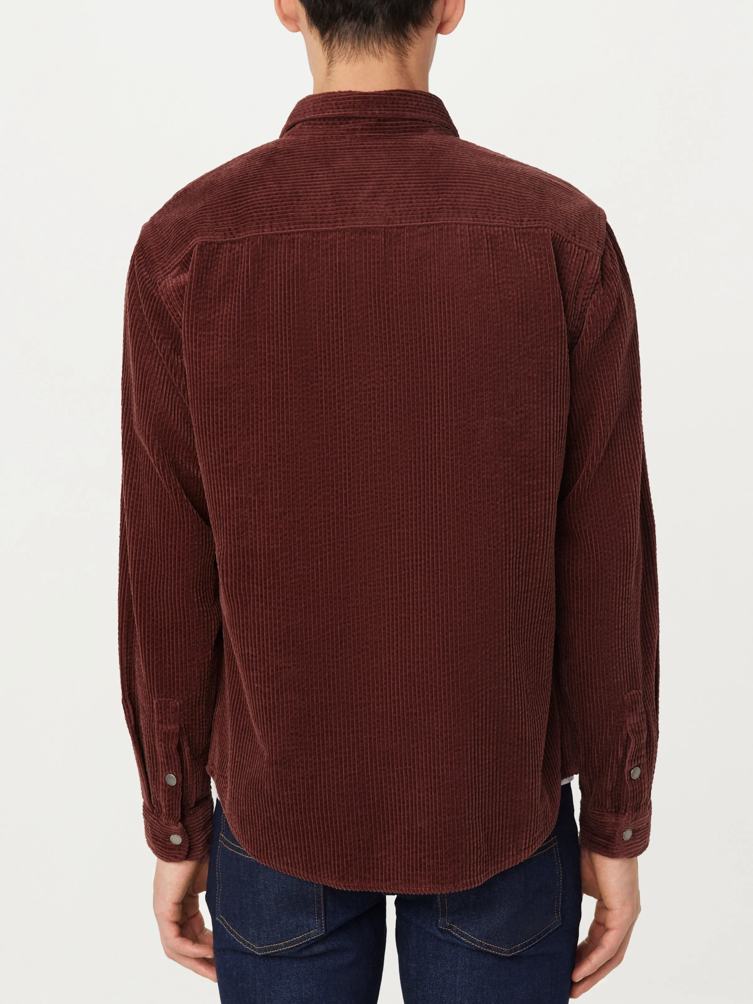 The Corduroy Shirt in Bordeaux