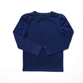 The Essential Long Sleeve Tee in Blueberry