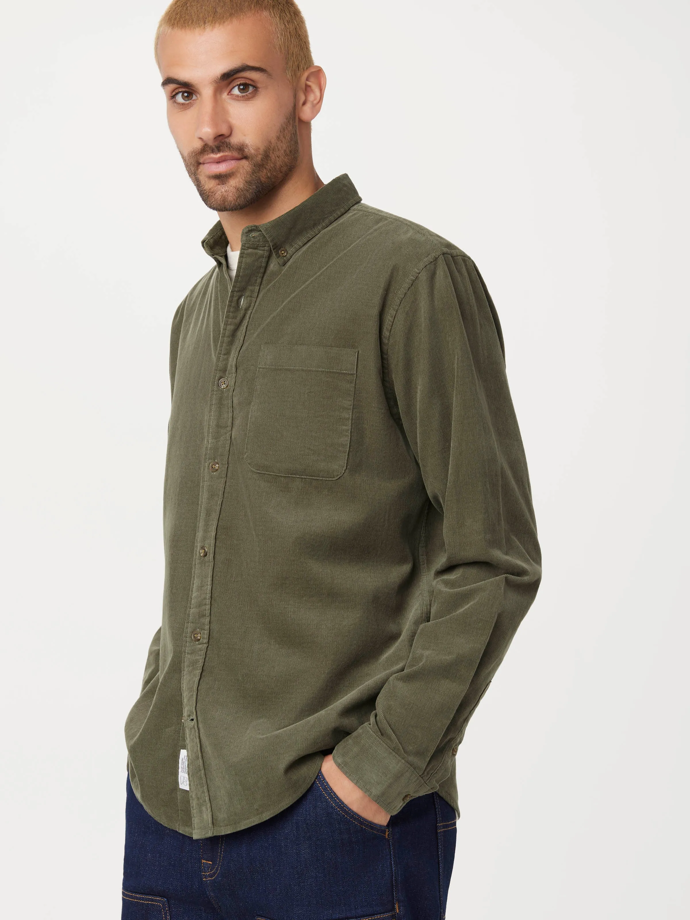 The Fine Corduroy Shirt in Agave