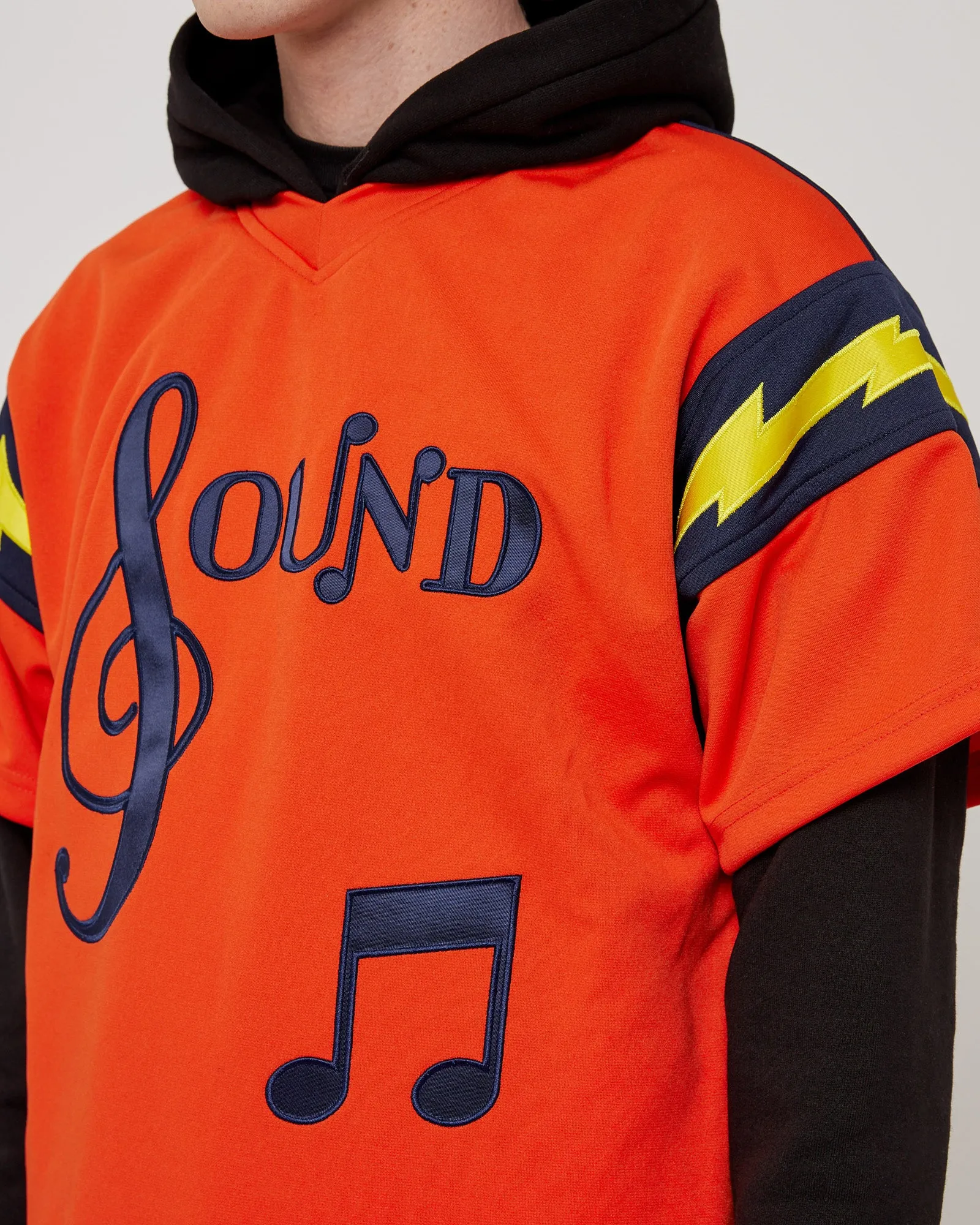 The Sound Football Jersey Hoodie in Orange