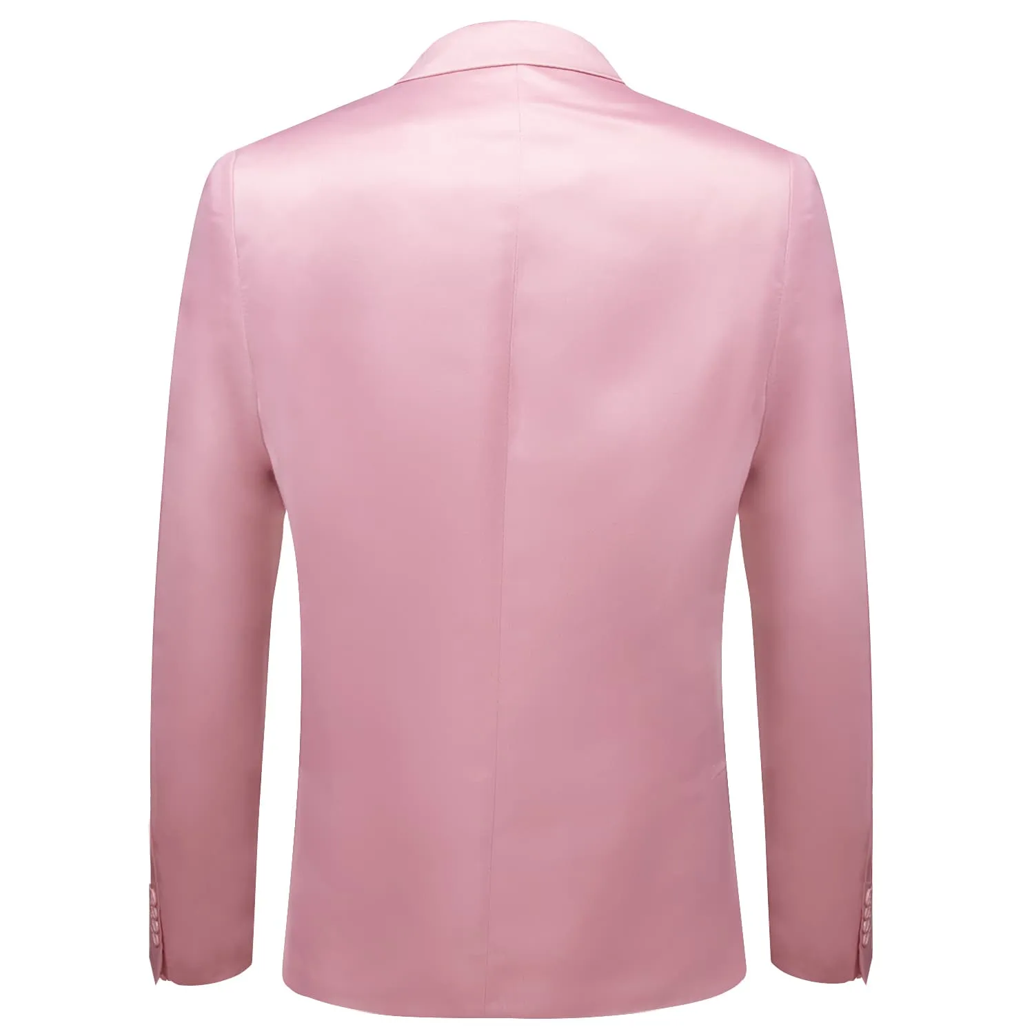 Ties2you Men's Suit Pink Satin Notched Collar Suit Jacket Slim Blazer Wedding