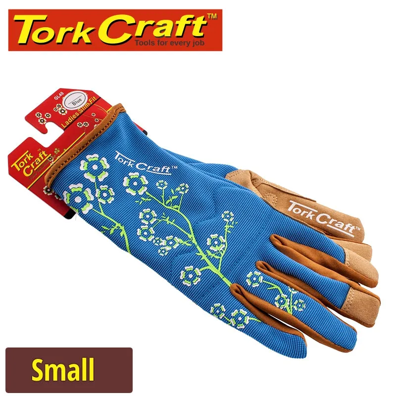 TORK CRAFT LADIES SLIM FIT SMALL GARDEN GLOVES BLUE GL42