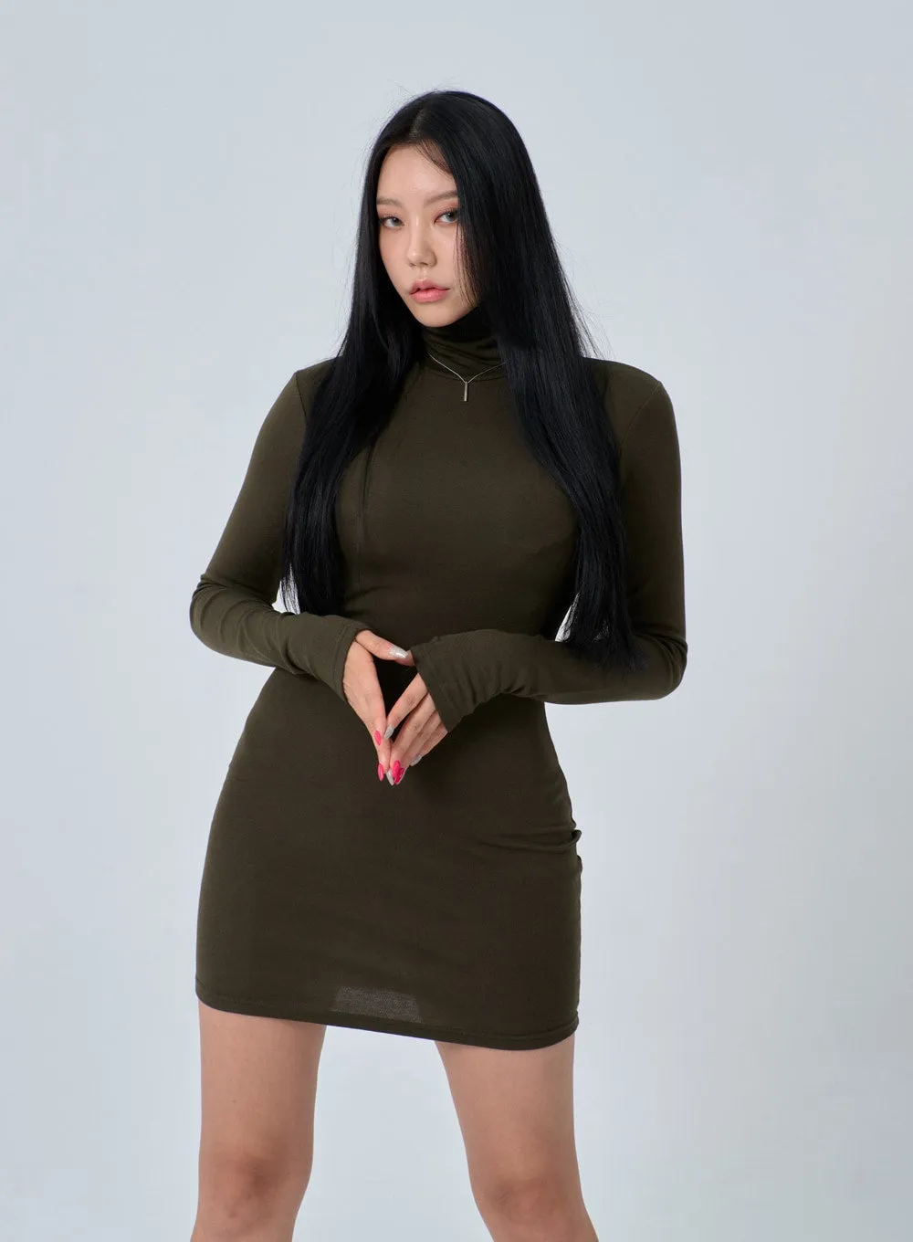 Turtleneck Mini Dress IN24