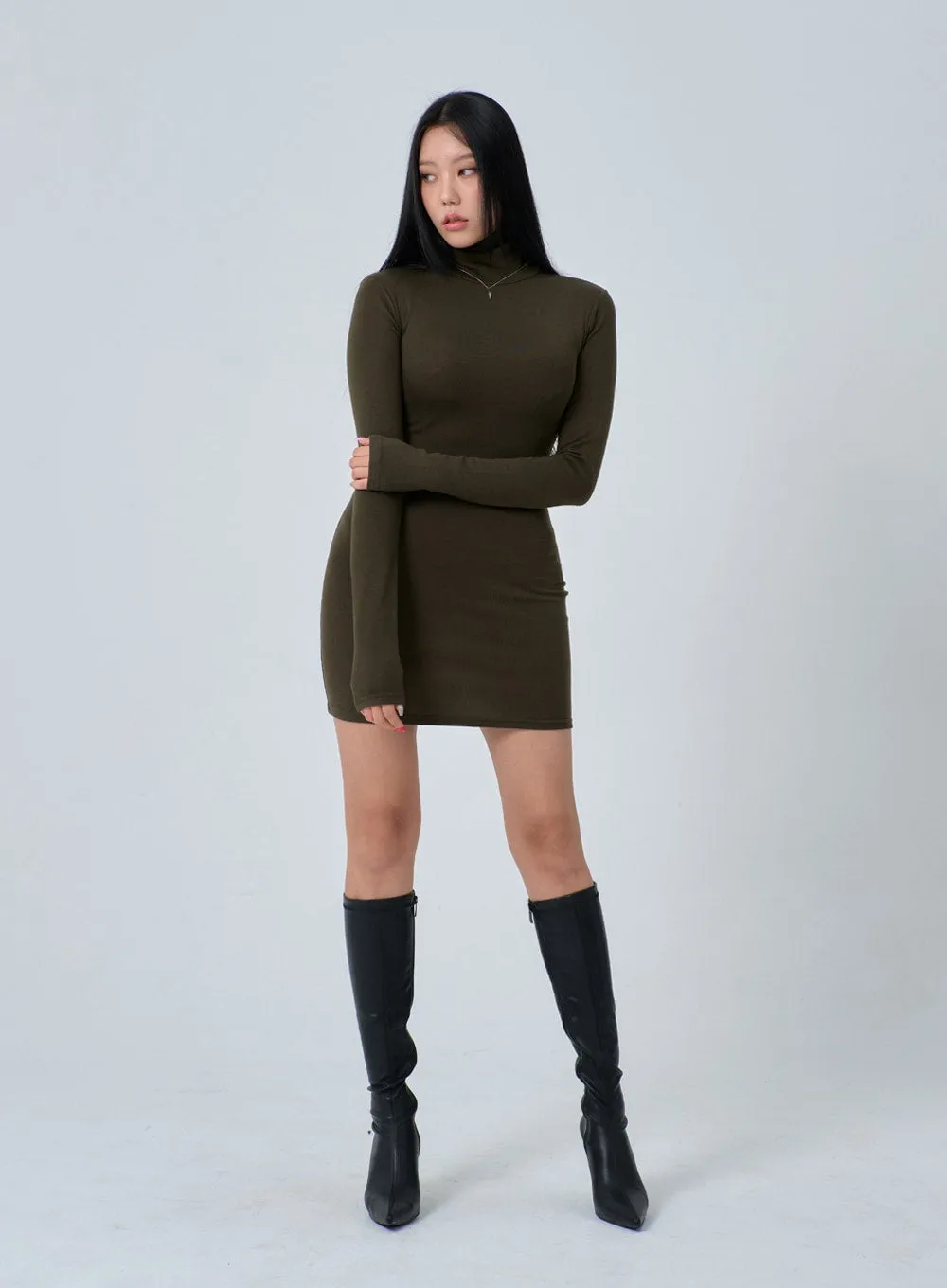 Turtleneck Mini Dress IN24