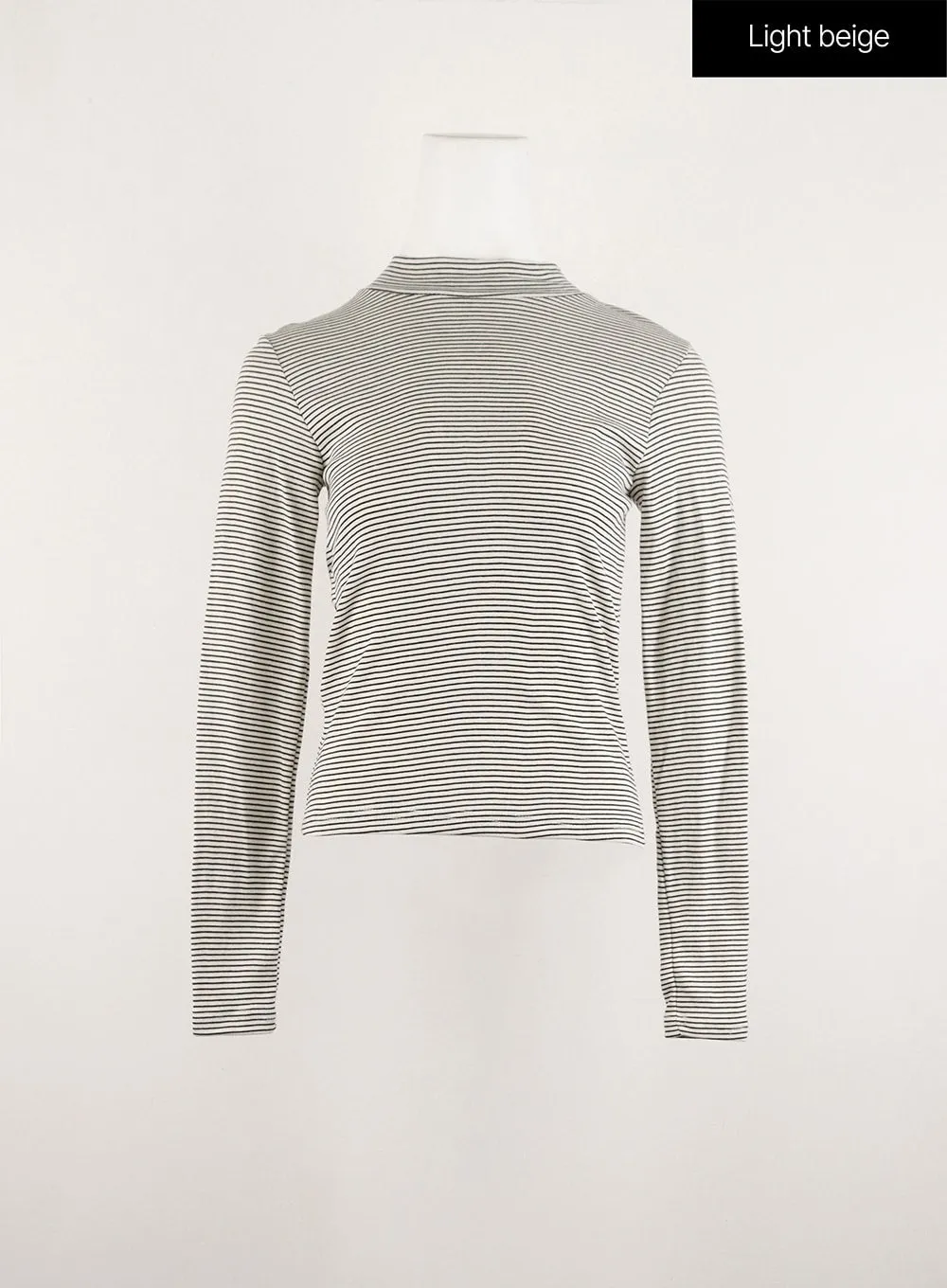 Turtleneck Thin Striped Long Sleeve OD308