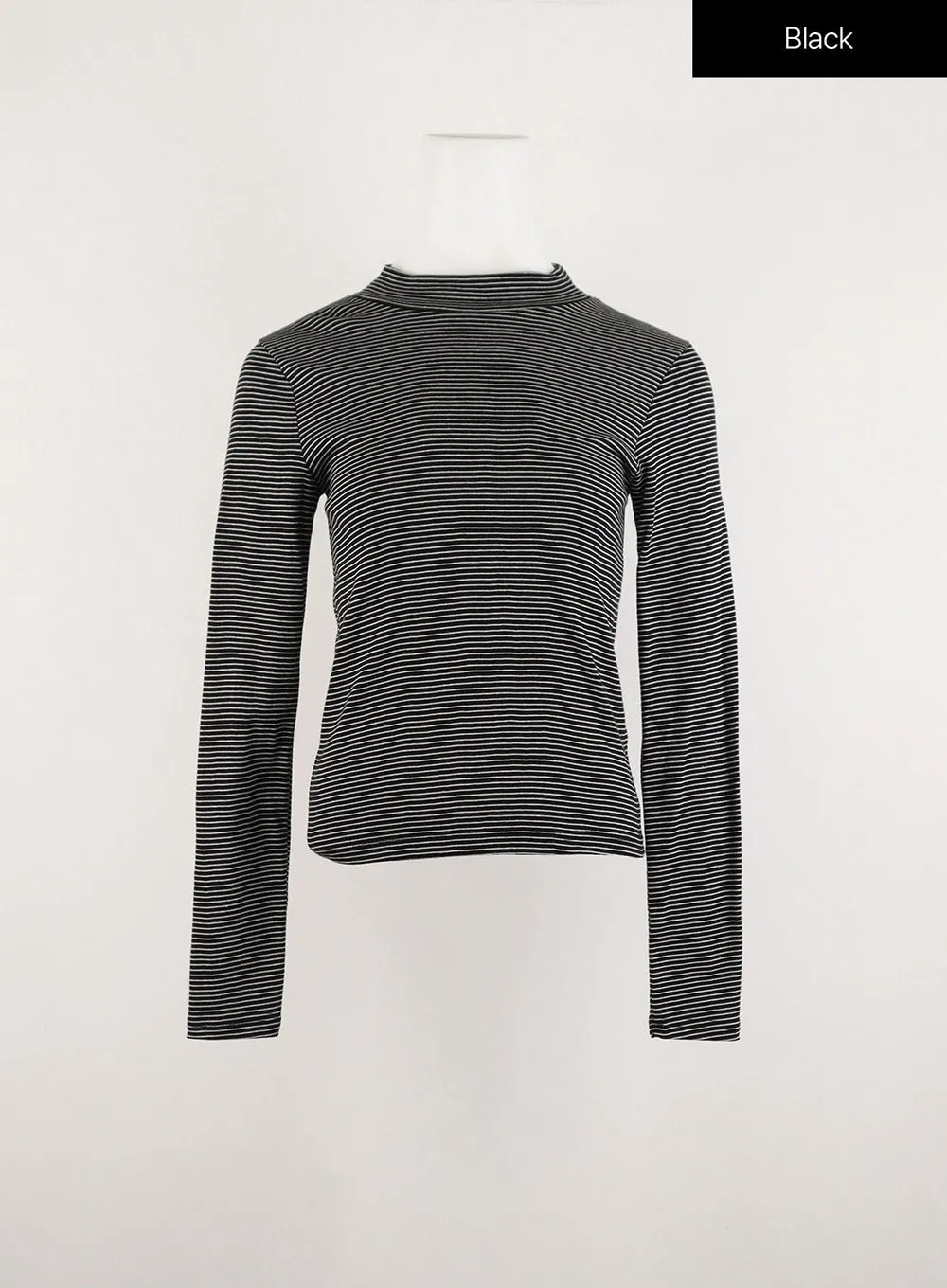 Turtleneck Thin Striped Long Sleeve OD308