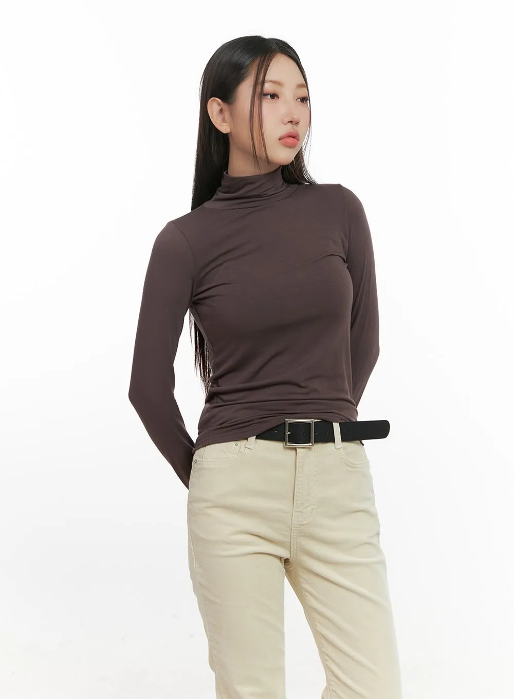 Turtleneck Warmer Crop Top CN08