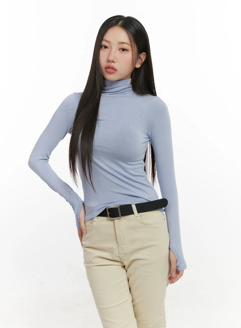 Turtleneck Warmer Crop Top CN08