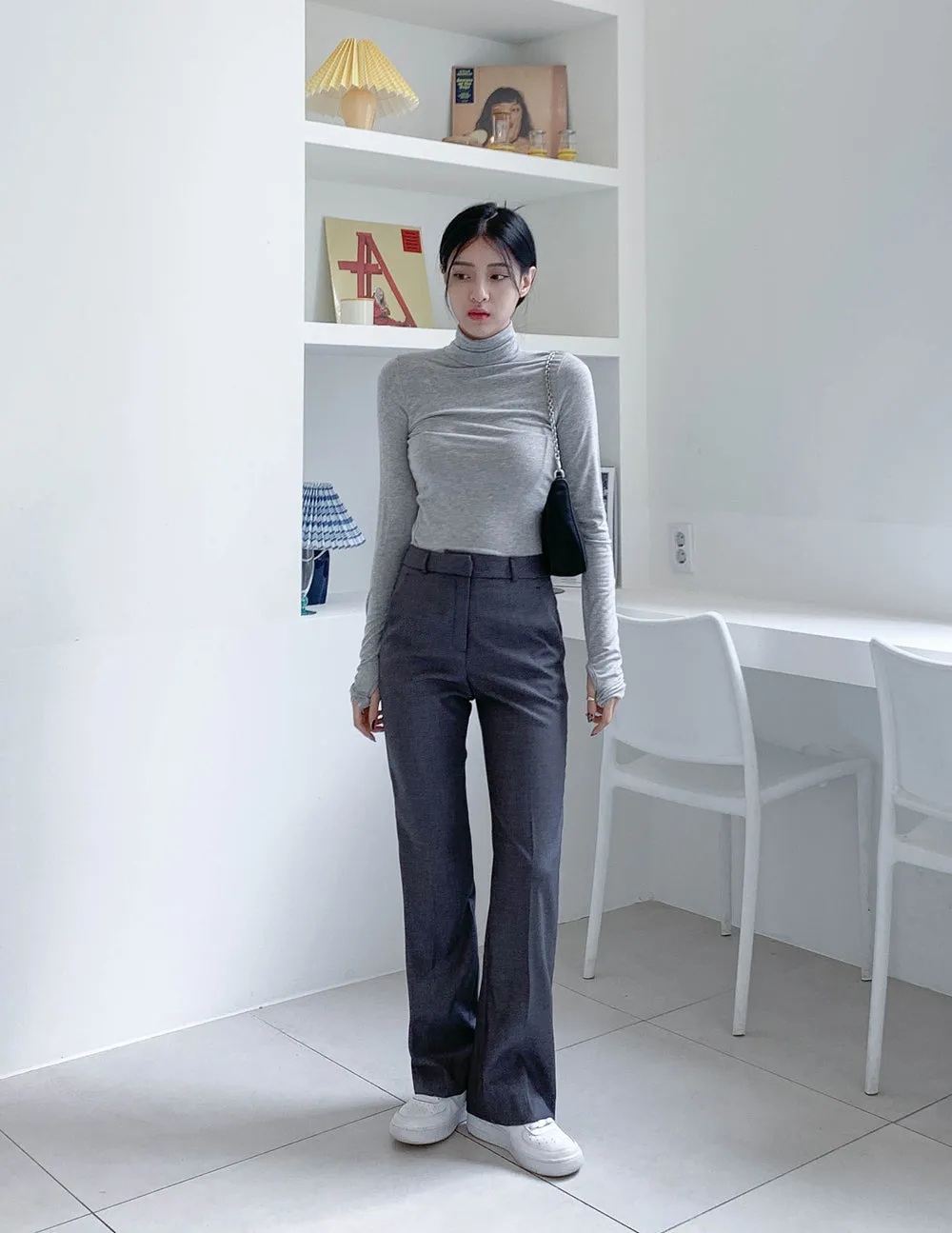 Turtleneck Warmer Crop Top CN08