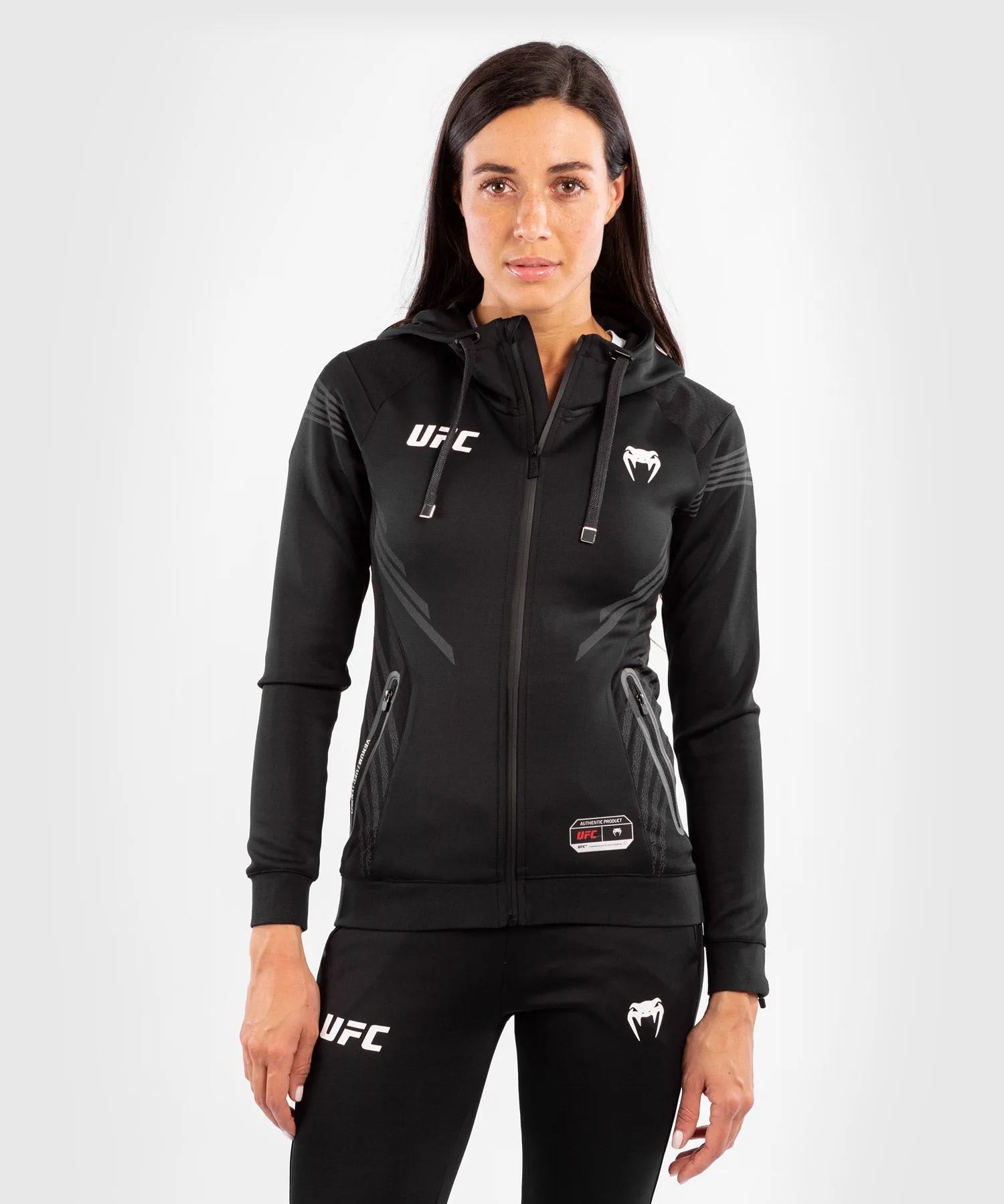 UFC Venum Authentic Fight Night Women's Walkout Hoodie - Black