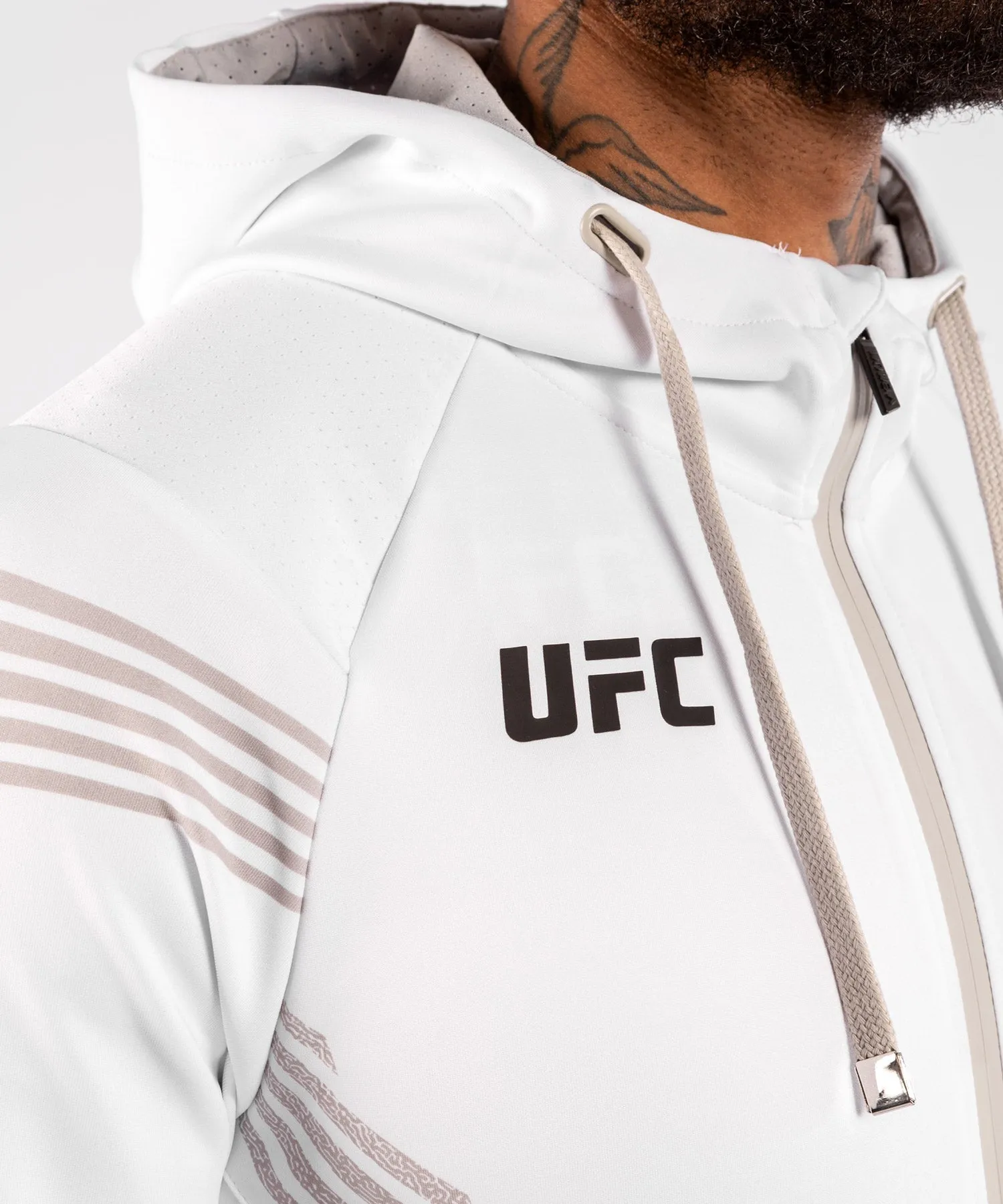 UFC Venum Fighters Authentic Fight Night Men's Walkout Hoodie - White