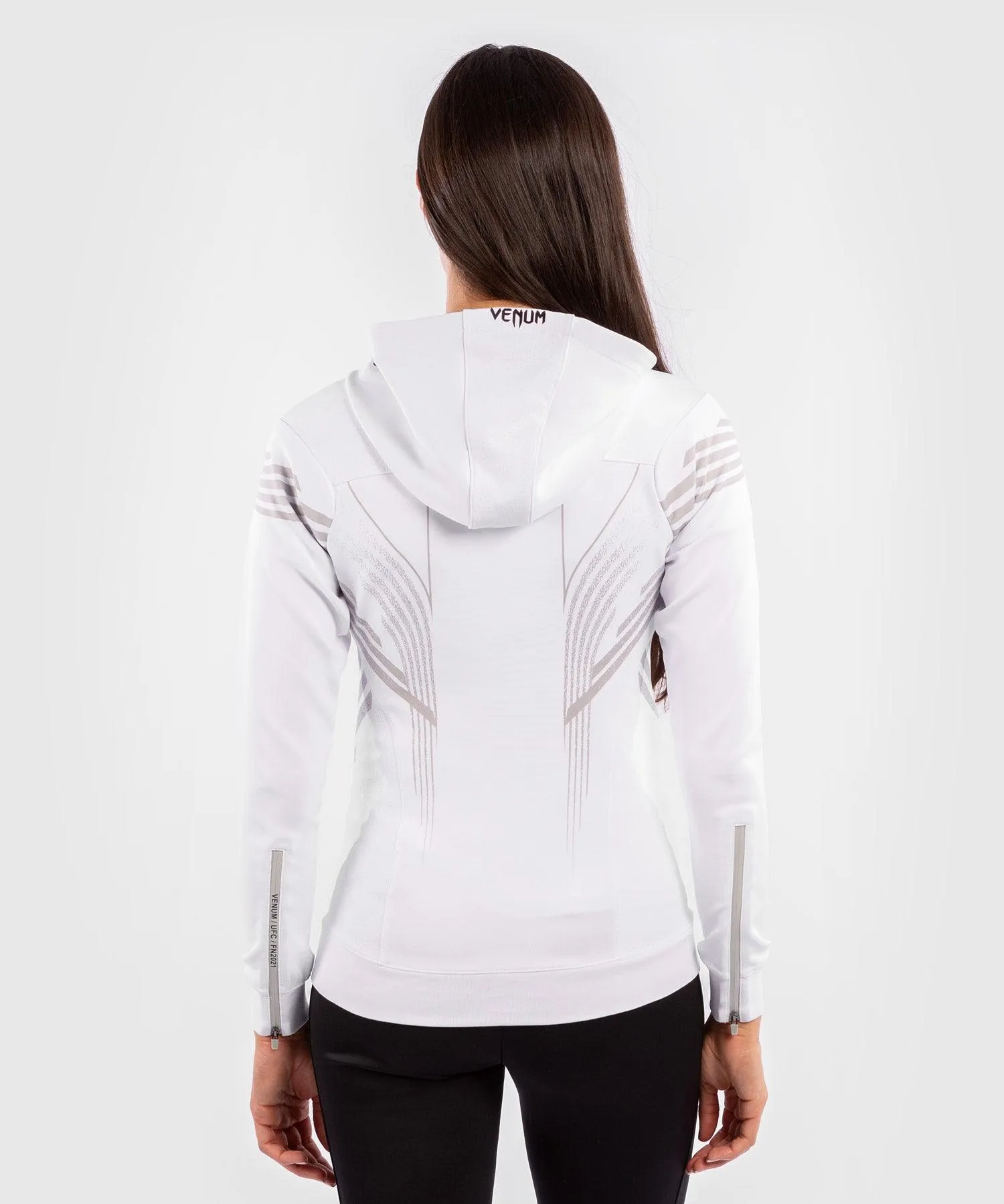 UFC Venum Personalized Authentic Fight Night Women's Walkout Hoodie - White