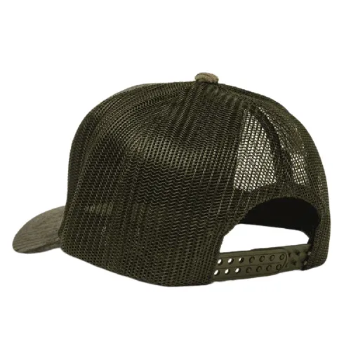 Uflex Unisex Cord Trucker Snapback - Olive/Light Olive