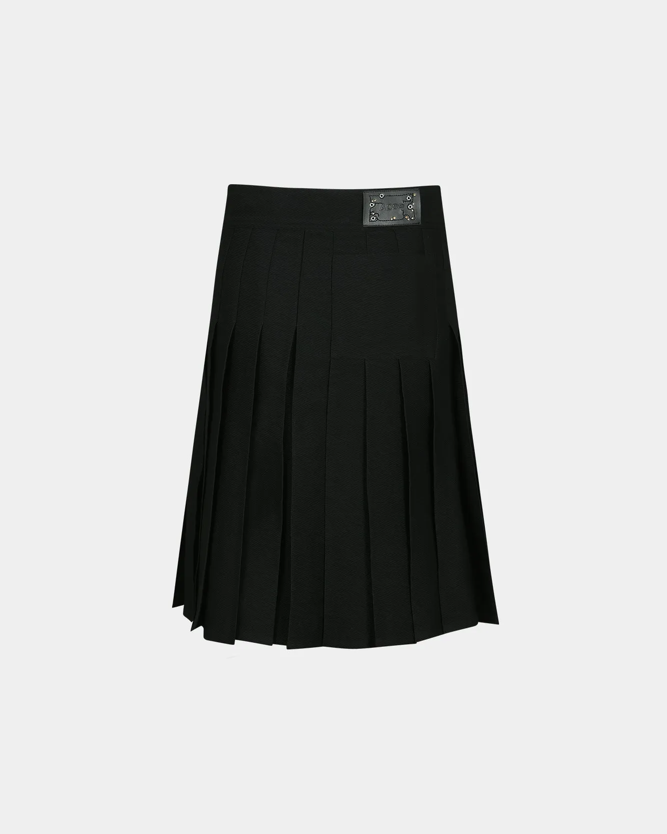 UNISEX TWILL WOOL KILT SKIRT apa757u(BLACK)