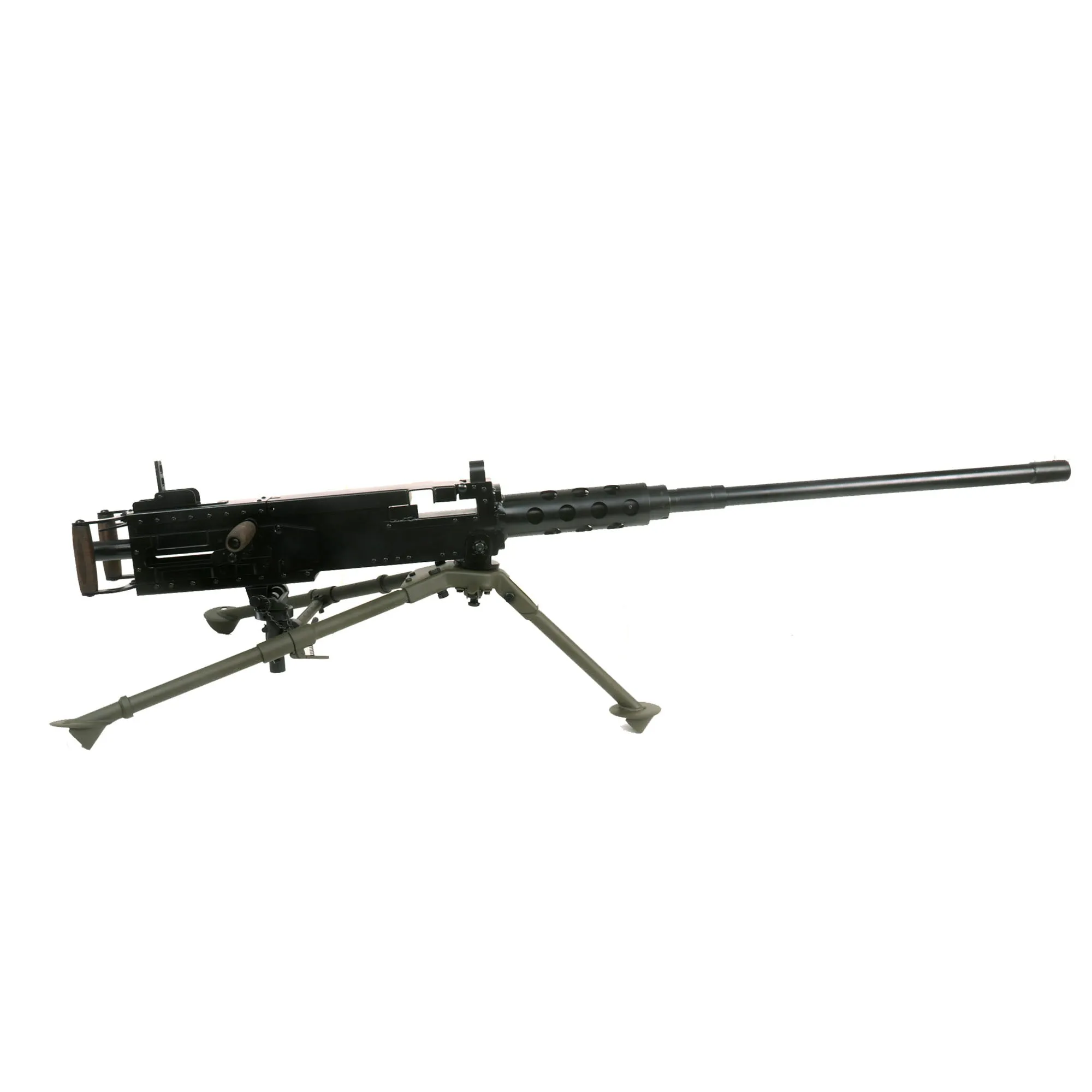 U.S. WWII M2 Browning .50 Caliber Steel Replica Non-Firing Display Machine Gun with Complete Tripod