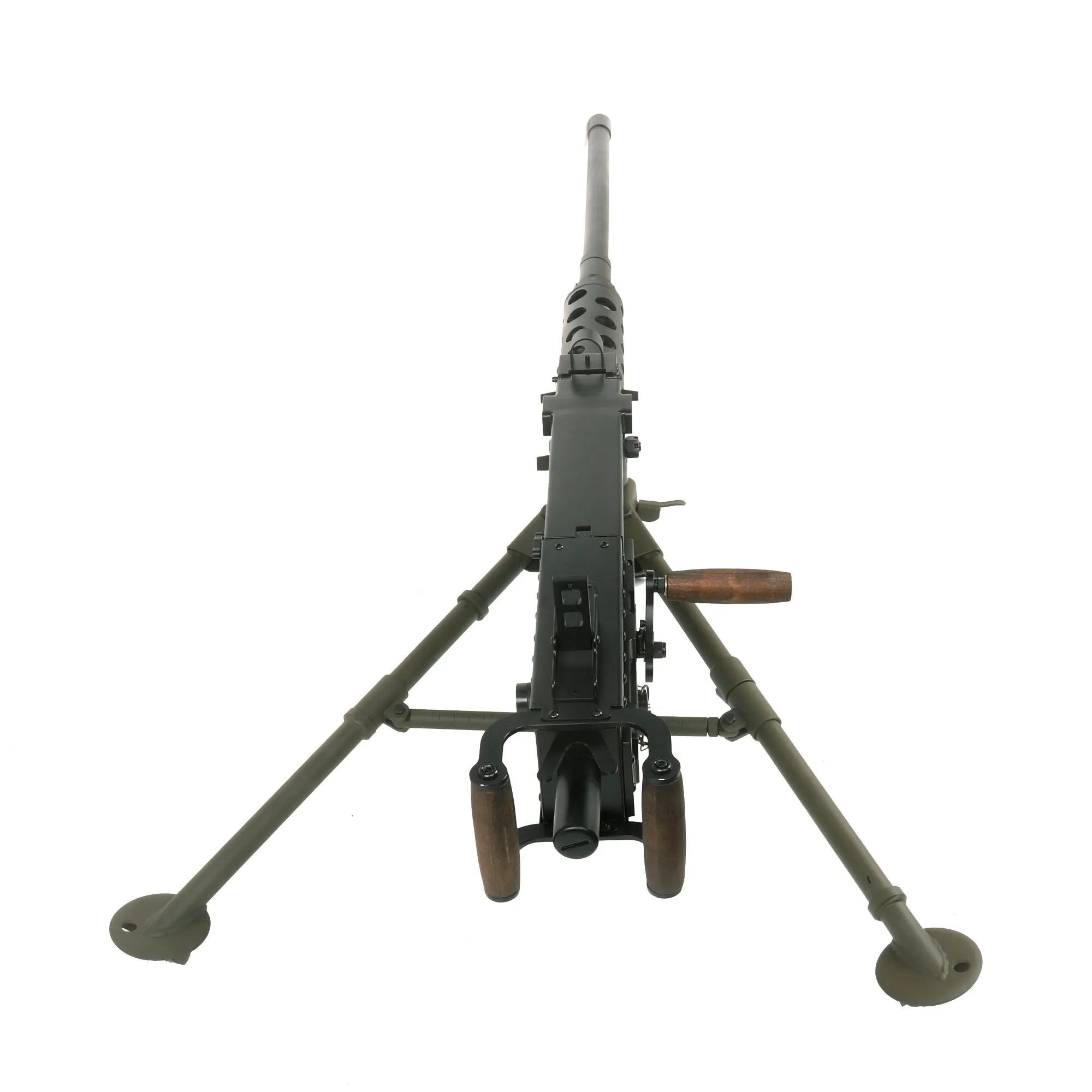 U.S. WWII M2 Browning .50 Caliber Steel Replica Non-Firing Display Machine Gun with Complete Tripod