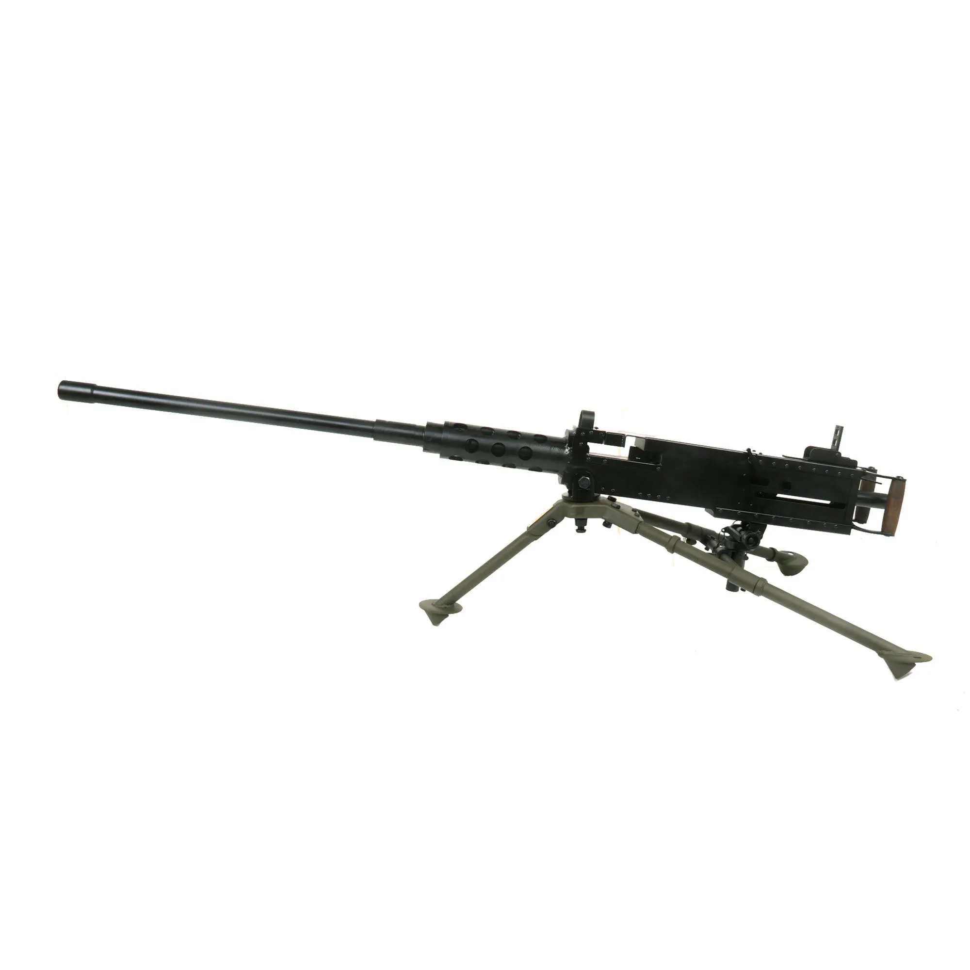 U.S. WWII M2 Browning .50 Caliber Steel Replica Non-Firing Display Machine Gun with Complete Tripod