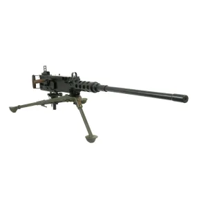 U.S. WWII M2 Browning .50 Caliber Steel Replica Non-Firing Display Machine Gun with Complete Tripod