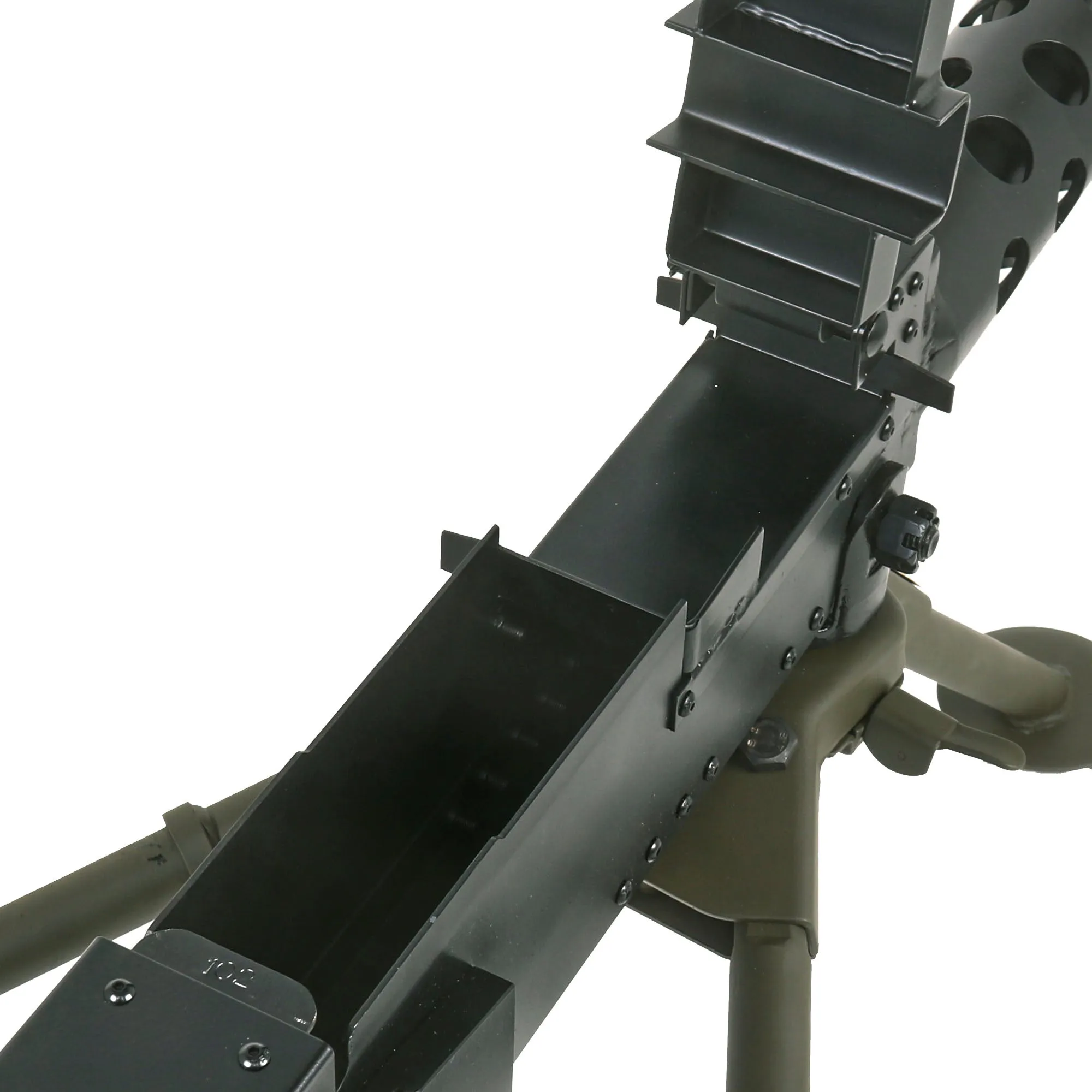 U.S. WWII M2 Browning .50 Caliber Steel Replica Non-Firing Display Machine Gun with Complete Tripod