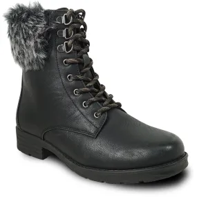 VANGELO Canada Waterproof Women Boot HF2604 Ankle Winter Fur Casual Boot Black