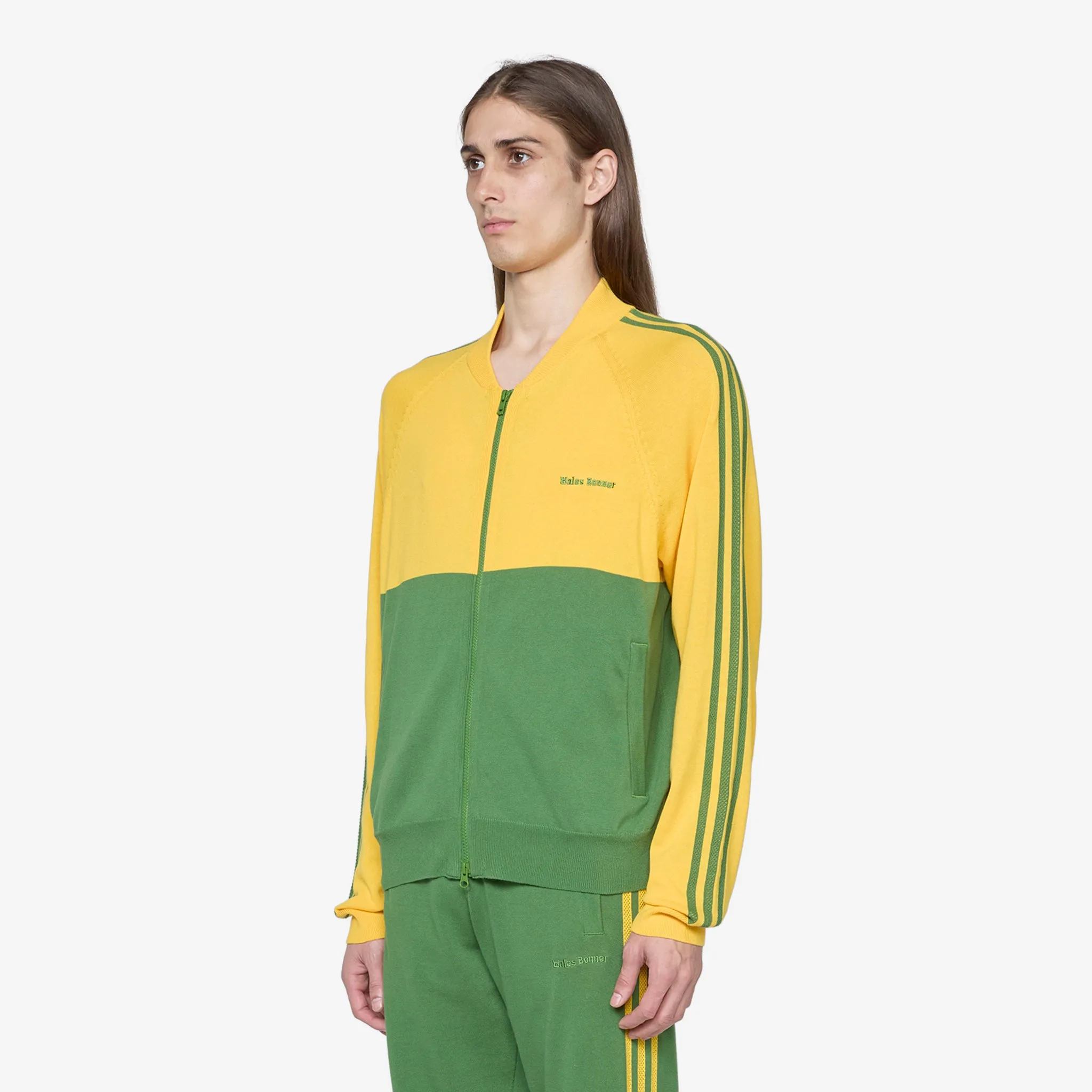 Wales Bonner x Knit Track Top Bold Gold | Crew Green