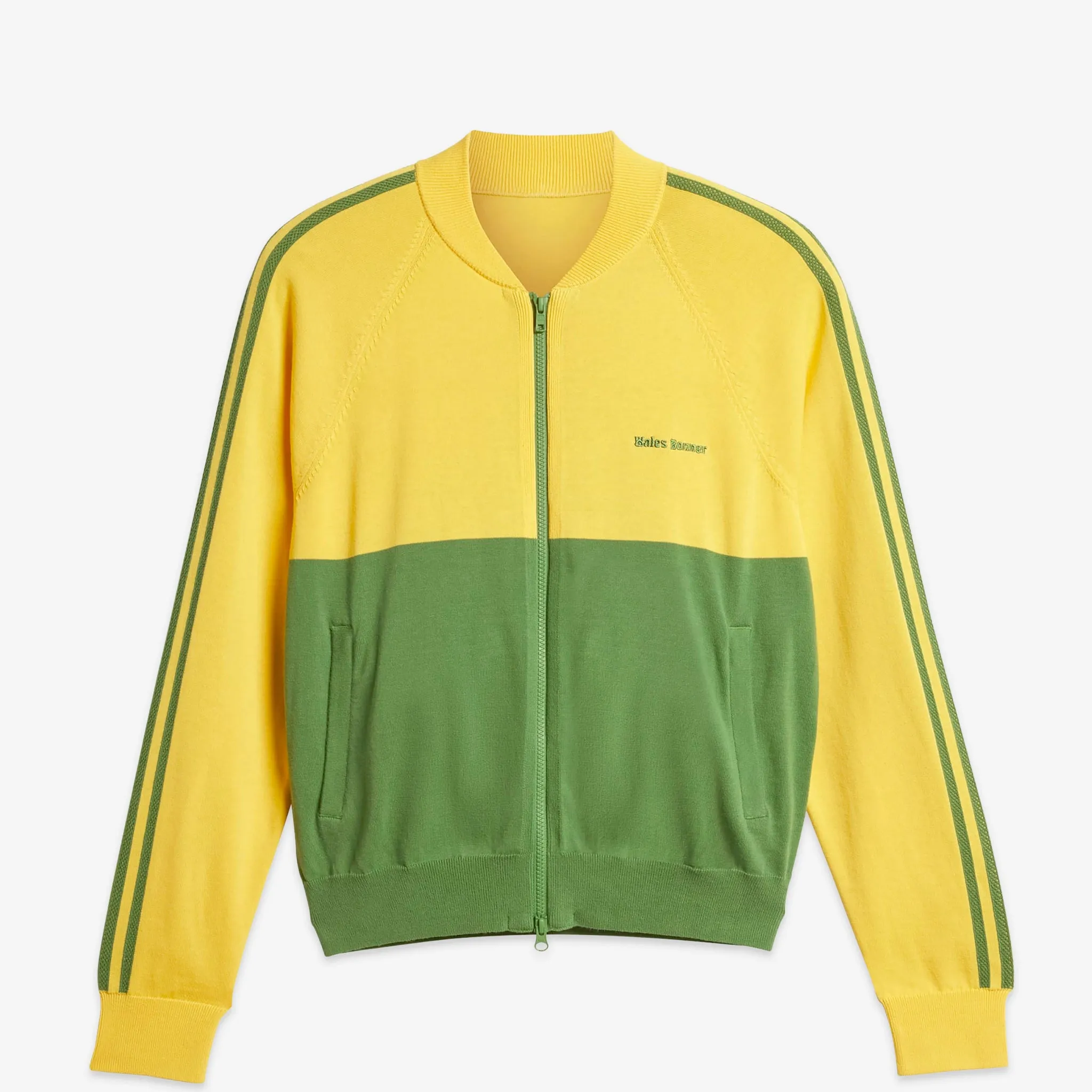 Wales Bonner x Knit Track Top Bold Gold | Crew Green