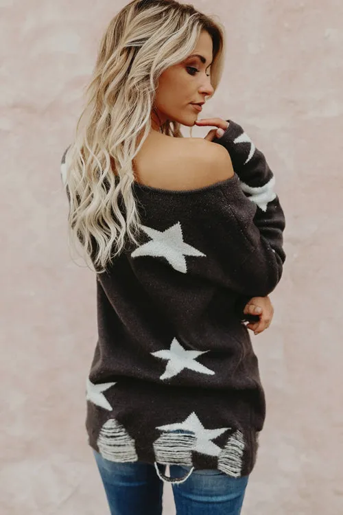 Wind Whisper Star Casual Knit Sweater - 2 Colors