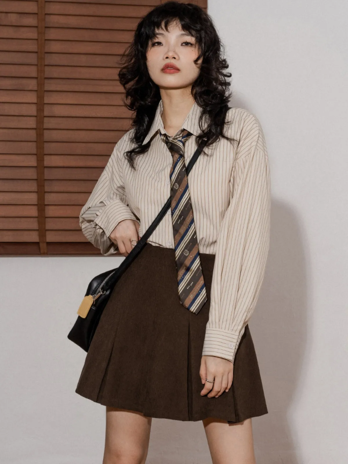 WLS High Waisted Corduroy Skirt